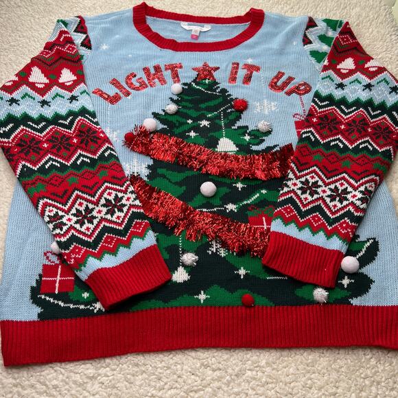 Holiday Sweater Light It Up XXXL 21 - Picture 3 of 9